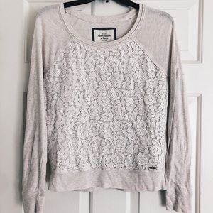 abercrombie long sleeve shirt with lace detail